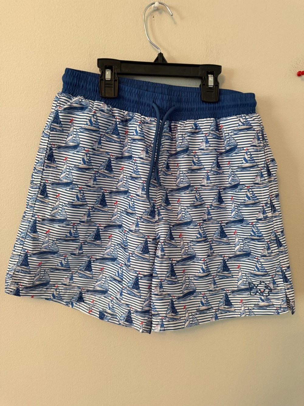 Prodoh Nautical Print Swim Trunks - Blue & White